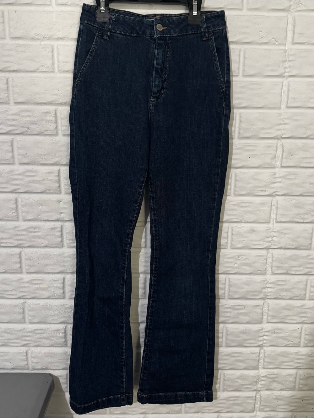 OAT New York Flare Jeans Women’s 4/27 Dark Wash Denim Pants Bootcut Wide Leg
